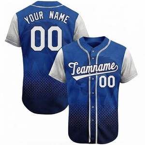 Dernier modèle de maillot de baseball personnalisé de haute qualité, faible MOQ, nouveau design, impression numérique par sublimation, vêtements d'été pour baseball et softball - Product Image 1