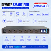 Multiprise intelligente PDU 120V 15A Norme américaine NEMA 5-15R Usage industriel OEM Contrôle à distance Enregistrement SNMP Salle serveur