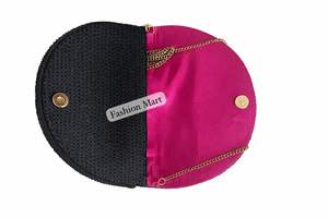 Pochette de soirée luxueuse faite à la main, ornée de fleurs et de perles, pour femmes, pour mariage ou fête, brodée à la main - Product Image 4