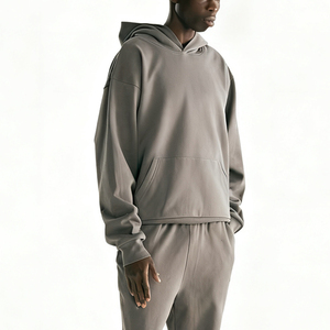 Sweat-shirts à capuche pour hommes en coton 100% de qualité supérieure, avec logo frontal, en molleton, coupe ample, impression en relief, respirants, service OEM - Product Image 3