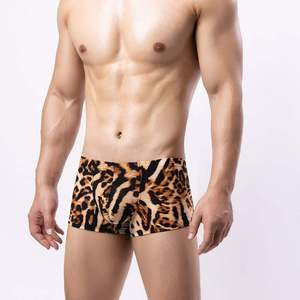 Leopard Print Underwear <b>Boxer</b> Briefs Low Rise Breathable Men's <b>Trunks</b> Shorts Soft and Skin Friendly Underpants Wear-Resistant - Product Image 3