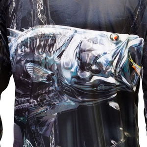 เสื้อตกปลาคุณภาพสูงสำหรับผู้ชาย ป้องกันแสงแดด UPF50 ผ้าไหมน้ำแข็ง ชุดตกปลาป้องกันแสงแดด น้ำหนักเบา แห้งเร็ว - Product Image 6