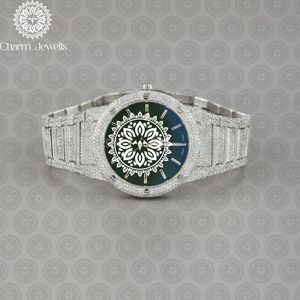 Montre de luxe Charm_Jewells en acier inoxydable, boîtier 38 mm, cadran en verre, mouvement mécanique analogique, bracelet unisexe tendance, étanche 10 bars - Product Image 4