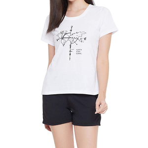 Conjunto de 2 Piezas para Mujer, Primavera-Verano 2026, Color Sólido, Manga Corta, Traje Casual con Shorts - Product Image 4