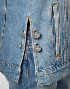 Classic Button-Down Slim Fit Denim Vest | Women's Versatile Sleeveless <b>Jacket</b> | Stretch Denim Waistcoat for Casual Wear - Product Image 5