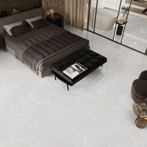 กระเบื้องพอร์ซเลน Tivola Bianco ขนาด 600x1200 มม. ผิวมันเงา ลายหินอ่อนสีขาว พรีเมียม ลายเส้นสีขาว กันลื่น สำหรับปูพื้นและผนังห้องน้ำ - Product Image 1