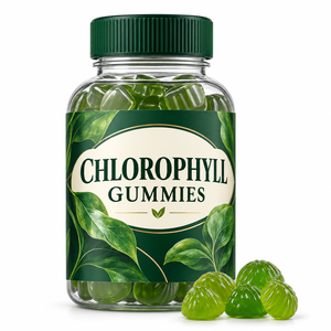 Gummies de chlorophylle personnalisées OEM ODM sous marque privée, supplément à base de plantes à la pomme - Product Image 1