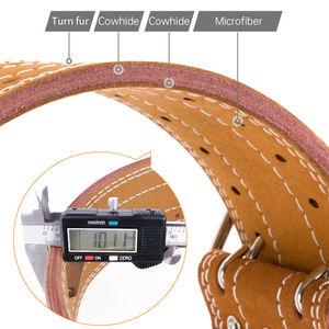 Ceinture de Musculation en Cuir Ajustable avec Levier, Protection Renforcée, Couleur/Logo Personnalisables, Ceinture de Soutien pour Fitness et Haltérophilie, Blanche - Product Image 4