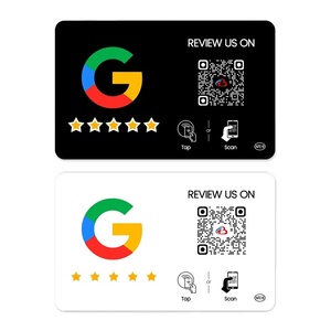 Biểu tượng tùy chỉnh lập trình nfc-kích hoạt Facebook <span class=keywords><strong>chip</strong></span> kinh doanh Thẻ 13.56MHz RFID cá nhân Google xem xét nhựa PVC NFC thẻ - Product Image 3