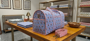 Magnifique sac de sport de luxe Le Souvenirs, fait main, imprimé floral, en coton, avec ceinture amovible, durable, écologique, grande capacité - Product Image 3