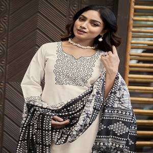 Best Quality Smart Casual Embroidery Cotton Printed <b>Kurti</b> for Woman from <b>Indian</b> Supplier and Exporter - Product Image 5