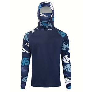 Sudadera de Pesca Ligera Sublimada OEM, Jersey de Pesca con Capucha y Protección Facial, Ropa Deportiva para Exteriores - Product Image 1