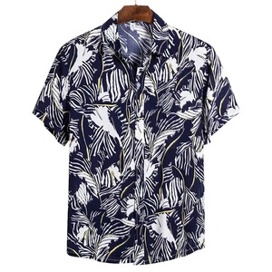 Wholesale Tropical Hawaiian <b>Shirt</b> Men Beach <b>Shirt</b> Short Sleeve <b>Button</b> Up Casual Summer Wear Custom OEM Manufacturer - Product Image 3