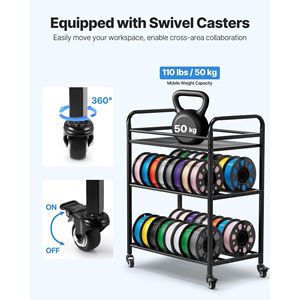 Phụ kiện máy in <span class=keywords><strong>3D</strong></span>-Giá lưu trữ dây tóc <span class=keywords><strong>3D</strong></span> 3 tầng giá đỡ ống bền - Product Image 3