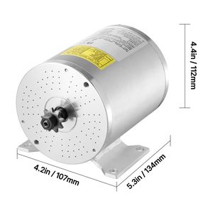 Kit Moteur Électrique CC Sans Balais 48V 4300 tr/min 2000W avec Contrôleur de Vitesse Amélioré et Poignée d'Accélération pour Karts et Vélos Électriques - Product Image 2