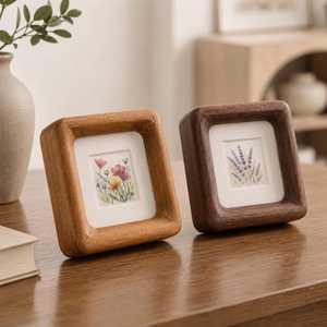 Wooden <b>Square</b> Photo <b>Frame</b>, Tabletop Home Decor for Pictures - Product Image 5