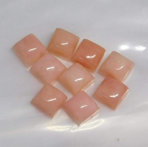 โอปอลสีชมพูธรรมชาติทรงเหลี่ยมแบบคาโบชอง ผิวเรียบ ขนาดมาตรฐาน หลังแบน พลอยหลวม คุณภาพสูง รับรองโดยบุคคลที่สาม สำหรับทำเครื่องประดับ ขายส่ง - Product Image 1