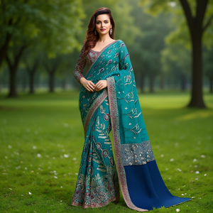 Ensemble de costume en georgette brodé pour femmes - Product Image 3