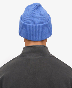 Custom Made Best Quality Unisex <b>Blue</b> Ribbed <b>Beanie</b> 100% Acrylic Cuffed Winter Hat Casual Style Adult Fit 56-58CM - Product Image 3