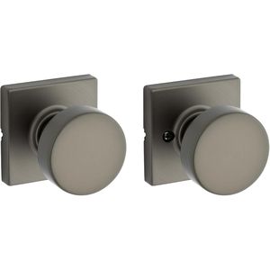 Poignée de porte intérieure carrée Pismo, sans verrouillage, finition bronze canon, pour placards et portes de couloir - Product Image 1