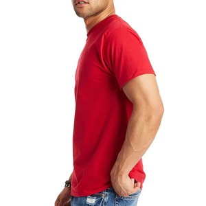 Red Color Men's <b>T</b> <b>Shirts</b> <b>High</b> <b>Neck</b> Top Quality 100% Cotton Summer Wear Short Sleeve Casual Blank Men's Clothing <b>T</b> <b>Shirts</b> - Product Image 2
