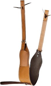 Cincha de cuero para silla de montar western con hebilla de acero inoxidable y correa trasera ajustable para equitación - Product Image 5
