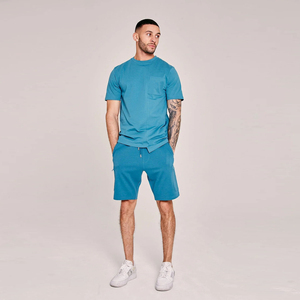 Trendy Men Summer Set Short <b>TShirt</b> <b>Polyester</b>/Cotton Knitted Soft Lightweight Quick-drying Breathable High Street Casual Outfit - Product Image 2