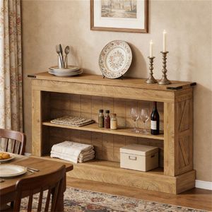 Long Double-Layered <b>Console</b> <b>Table</b> with <b>Storage</b> Space for Entrances or Sofas - Product Image 1