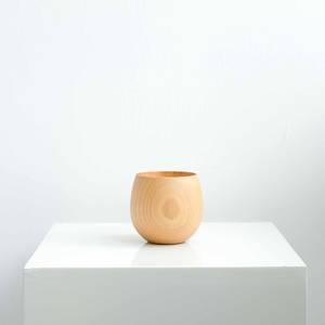 Wooden <b>Tea</b> <b>Cup</b> With <b>Saucer</b> Round Shape Minimalist Design Handle Natural Finish Rustic Drinkware Set - Product Image 4