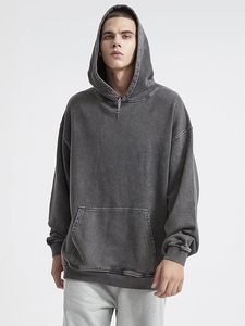 Custom Eco-Friendly Acid Wash Oversized Hoodie 300g Heavyweight 100% Cotton Unisex Streetwear Pullover Winter OEM ODM Wholesale - Product Image 4