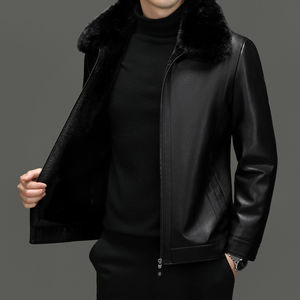 Chaqueta de Cuero para Hombre, Talla Grande, Nueva, Precio al por Mayor, Chaqueta Clásica de Piel de Vaca, Chaqueta de Cuero Genuino para Hombre - Product Image 6