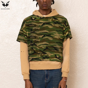Sweat-shirt à capuche double couche coupe-vent durable, doublé polaire, style streetwear décontracté, en coton épais uni pour hommes - Product Image 4