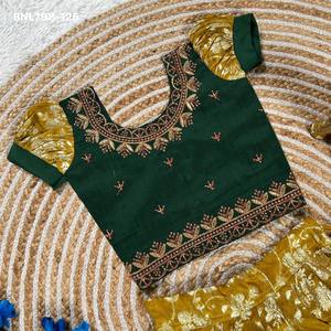 Excellent Quality Pure Silk with Weaving work & Shaded Lehenga-Taffeta Silk Choli & <b>Net</b> <b>Dupatta</b> Supplier from India - Product Image 6