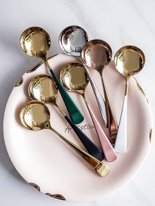 Ensemble élégant de cuillères et fourchettes en métal avec poignées dorées, finition miroir haute brillance, couverts de mariage - Product Image 1