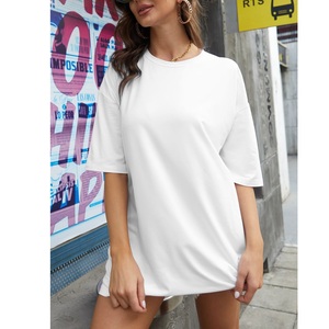 เสื้อยืดผู้หญิงไซส์ใหญ่ สีพื้น คุณภาพสูง โรงงานผลิตโดยตรง รับสกรีนโลโก้ ปักลาย 100% - Product Image 6