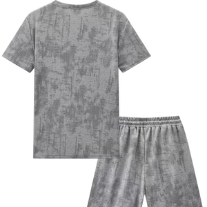 Custom Summer <b>Set</b> Manufacturer Men 2 Piece 220 GSM Cotton Cargo Shorts T Shirt OEM Private Label Bulk - Product Image 3