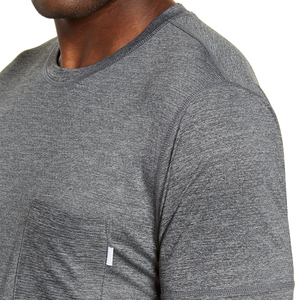 Wholesale High Quality 100% Cotton Plain Blank Front Custom Men's Short Sleeve <b>T</b>-<b>Shirt</b> Garment <b>Pocket</b> Breathable Quick-Dry OEM - Product Image 5