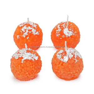 Artisanal Festive Ladoo Wax Art – Intricate Textured Soy Wax Spiritual Decor - Product Image 5