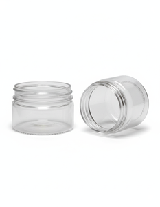 กระปุกเครื่องสำอาง PET ทรงกลม 50 กรัม พร้อมฝาเกลียวสีดำ - Product Image 3
