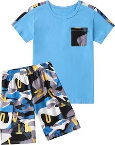 Fashion Men Summer Casual Terry Fabric T-Shirt Shorts <b>Set</b> Quick Dry Breathable Cotton/Polyester Customized Colors Custom Size - Product Image 1