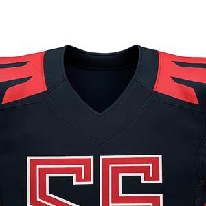 Custom American Breathable Tackle Twill Embroidery Design Club Football Jerseys Short Sleeves Team Shirt Quick Dry Adjustable - Product Image 2