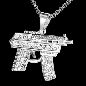 Nuevo Colgante de Plata 925 de Lujo con Diseño de Pistola, Estilo Hip Hop, Unisex, para Uso Diario, Joyería India, Aniversario - Product Image 4