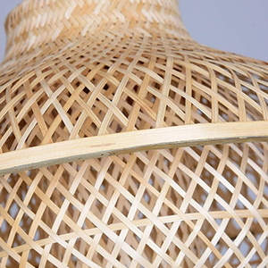 Handmade 3-Tier Bamboo Pendant Light <b>Lantern</b> Vintage Woven <b>Rattan</b> Hanging Lamp for Restaurant, Hotel, and Home Decor - Product Image 2