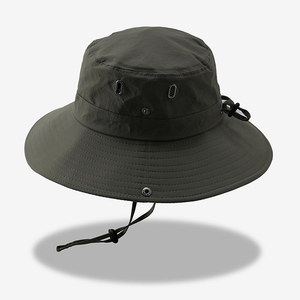 <b>Summer</b> New Outdoor Fisherman <b>Hat</b> Sunshade UV Protection Hiking Blank <b>Men</b> Bucket <b>Hat</b> Wholesale - Product Image 1