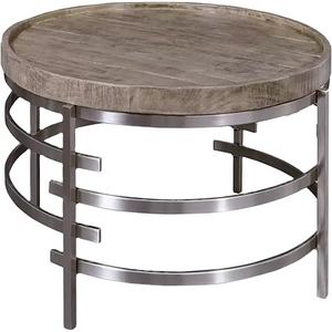Classic <b>Table</b> for Living Room Bedroom Center <b>Table</b> Decora <b>Silver</b> Plated Modern Design Metal Furniture <b>Table</b> Wood Top Round Shape - Product Image 1