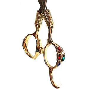 Luxury Gold Engraved Professional Barber Scissors Custom Logo Stainless Steel Hair Cutting Shears Ornate Hairdressing Scissors - Product Image 6