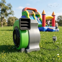 Souffleur Électrique Commercial AC Super Puissant 1500W 1800W 1.5HP Haute Pression Ignifuge IPX4 en Acier pour Châteaux Gonflables Commerciaux