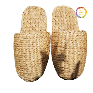 Sustainable Water Hyacinth <b>Slippers</b> Handwoven Indoor Eco Home Footwear - Product Image 2