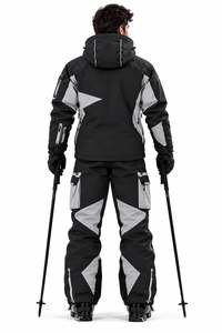 Conjunto de Chaqueta y Pantalones de Esquí para Invierno, Impermeable, Transpirable, Cortavientos, con Capucha, para Deportes de Nieve al Aire Libre - Product Image 2