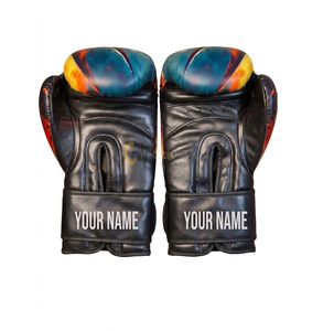Guantes de Boxeo de Cuero Vacuno con Logotipo Personalizado, Guantes de Entrenamiento con Cierre de Velcro, Equipo de Artes Marciales para Adultos - Product Image 3